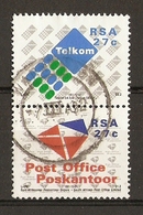 Afrique Du Sud 1991 - Poste - Telkom - Série Complète° Se Tenant En Paire Verticale -  SC 808/9 - Cachet Central - Sonstige & Ohne Zuordnung