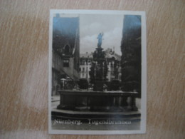NURNBERG Nuremberg Tugendbrunen Fountain Bilder Card Photo Photography (4 X 5,2 Cm) Bayern Bavaria GERMANY 30s Tobacco - Zonder Classificatie