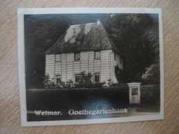 WEIMAR Goethe Garden Gartenhaus Bilder Card Photo Photography (4x5,2cm) Thuringen Thuringia GERMANY 30s Tobacco - Zonder Classificatie