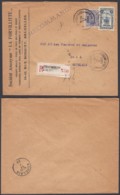 Belgique 1920 COB 139+164  Lettre Recommandée Vers Auvelais De St. Gilles-Bruxelles...............   (EB) DC6305 - 1915-1920 Alberto I