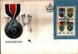 REPUBLIC OF SOUTH AFRICA, 1984, Military Medals, First Day Cover S12 (block 14) - Cartas & Documentos