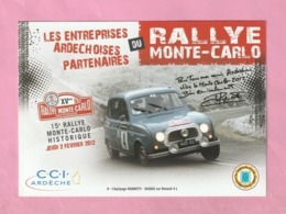 RALLYE MONTE CARLO HISTORIQUE 2012 : RENAULT  R 4 L  RAGNOTTI - GUIGOU - Rallye