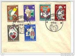 BELGIQUE FDC, THEME ENFANCE ( Jauni ). COB 1153/8  (FL78) - 1951-1960