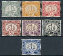 Hong Kong Bonita Serie 1938-47, Filigrana Couché (7 Valores) Tasas **/MNH 6/12 - Stempelmarke Als Postmarke Verwendet