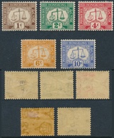 Hong Kong Bonita Serie 1924, Filigrana (5 Valores) Tasas */NH 1/5 - Stempelmarke Als Postmarke Verwendet
