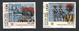 2005 Set X2 Stamps Guardia Svizzera Swiss - Gebraucht
