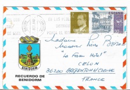 Aerogramme  - ESPANA - "ALICANTE : Recuerdo De Benidorm - 1984 - Télégraphe