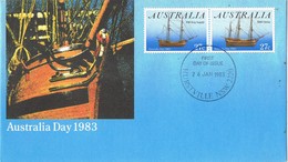 35501. Carta HURSTVILLE (australia)1983. Australia Day. Ship, Barco H.M.S. - Storia Postale