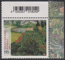 !a! GERMANY 2020 Mi. 3512 MNH SINGLE From Upper Right Corner - Vincent Van Gogh: Poppy Field - Ungebraucht