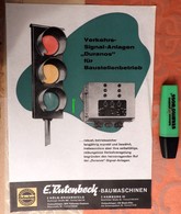 E. Rutenbeck-Baumaschinen : Verkehrs-Signal Anlagen "Duranos" - Feu De Signalisation - 1965 - Transport