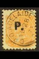 SOUTH AUSTRALIA DEPARTMENTALS "P." (Police)  1870 2d Orange Red, Perf 10, SG 160, Ovptd "S.M.", Very Fine Used. For More - Altri & Non Classificati