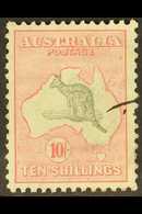 1929-30 10s Grey And Pink Kangaroo, SG 112, Good Used, Shortish Perf At Right. For More Images, Please Visit Http://www. - Altri & Non Classificati
