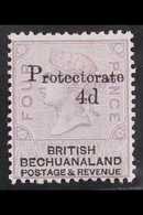 1888 (AUG) 4d On 4d Lilac And Black With "Protectorate" Overprint, SG 44, Fine Mint. For More Images, Please Visit Http: - Sonstige & Ohne Zuordnung