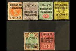1897 Bechuanaland Protectorate Ovpt Set, Overprinted "Specimen", Less ½d Blue Green (SG 60), SG 59s/65s, Very Fine Mint. - Sonstige & Ohne Zuordnung