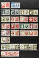 1930-1941 ADVERT LABELS. VERY FINE MINT COLLECTION Of All Different Stamp & Label Horizontal SE-TENANT PAIRS On Stock Pa - Sonstige & Ohne Zuordnung
