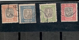 ICELAND1907-8:Michel Di.26-7,29-30used Cat.Value 36.50Euros($41) - Service