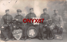 Carte Photo Militaire Allemand MORHANGE-MÖRCHINGEN (Moselle) Infanterie Regiment 97 Soldaten-Accordéon-Instrument- - Morhange