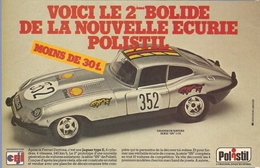 COUPURE De PRESSE PUB - PUBLICITÉ MINIATURE 1/25 ème POLISTIL JAGUAR TYPE E - BOLIDE De La NOUVELLE ÉCURIE - SHELL - Polistil