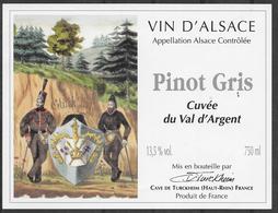 ALSACE - Pinot Gris - Cuvée Du Val D'Argent - Cave Vinicole Turckheim (état Neuf) - Uniformes Anciens