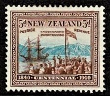 New Zealand 1940 Centennial 5d MH - Unused Stamps