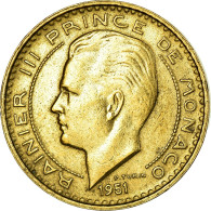 Monnaie, Monaco, Rainier III, 10 Francs, 1951, SUP, Aluminum-Bronze, Gadoury:MC - 1949-1956 Anciens Francs