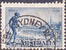 AUSTRALIA 1934 3d Blue Centenary Of Victoria SG148 FU - Oblitérés