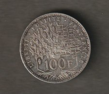 1 Pièces De 100 Francs Argent 1982  France,  - Ref, 8 - 100 Francs