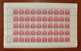 Feuille Complète De 50 Timbres ARMOIRIES - 1942: 2F+2,30F Rouge "Dijon" N° 559 - Full Sheets