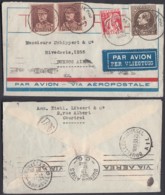 BELGIQUE COB 289+321 X2+339 SUR LETTRE PAR AVION DE COURTRAI 10/11/1933 VERS BUENOS AIRES(DD) DC-6408 - 1929-1941 Grande Montenez