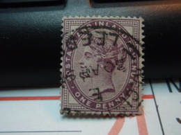 Timbre  Queen Victoria Postage And Inland Revenue One - Unclassified