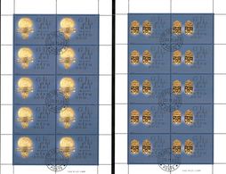 Vatican 2001 Mi# 1386-1389 Kleinbogen Used - Set Of 4 Sheets Of 10 (2 X 5) - Etruscan Museum Gold Objects - Gebraucht