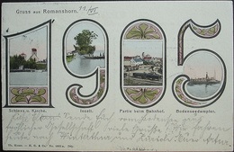 Gruss Aus ROMANSHORN *1905* Schloss Kirche Inseli Bahnhof Dampfschiff Gel. 1905 N. Warnsdorf - Romanshorn