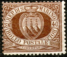 San Marino,1892,40 C.Sassone 17,MLH  *,as Scan - Neufs