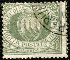 San Marino,1892,5 C.Sassone 13,used,as Scan - Neufs
