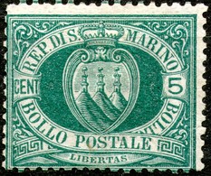 San Marino,1894,5 C.Sassone 27,MLH *,as Scan - Neufs