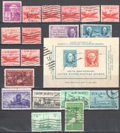 United States 1947 Year Set - Mi.551-564+ms 9 - Used - Volledige Jaargang