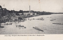Rockford Illinois, Rockford Boat Club Races Labor Day Weekend, Rowing Sculls, C1900s Vintage Postcard - Rockford