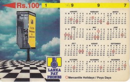 TARJETA DE SRY LANKA DE Rs.100 CALENDARIO 1997 (31SRLB) - Sri Lanka (Ceylon)