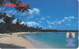 TARJETA DE SRY LANKA DE Rs.300 DE UNA PLAYA (5SRLB) - Sri Lanka (Ceylon)