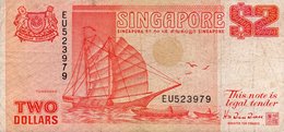 SINGAPORE  2 DOLLARS 1990 P-27 - Singapore