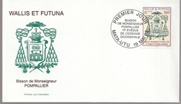 Wallis Et Futuna 2002   FDC Premier Jour Blason De Monseigneur Pompallier - Storia Postale