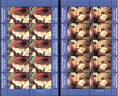 Vatican 2005 Mi# 1525-1528 Kleinbogen Used - Set Of 4 Sheets Of 10 (2 X 5) - Paintings By Perugino - Gebraucht