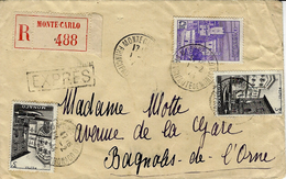 1944- Enveloppe EXPRES De Monte Carlo Pour Bagnols De L'Orne  - Affr. à 7,50 F - Lettres & Documents