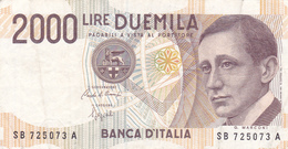 BILLET ITALIE 2000 LIRE G. Marconi Signature Ciampi & Speziali @ PICK 115 - 2000 Liras