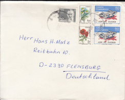 7707FM- KEMAL ATATURK, CHAMOMILE, POPPY, TRAFFIC ACCIDENTS, STAMPS ON COVER, 1988, TURKEY - Covers & Documents