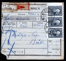 A6519) Yugoslavia Jugoslawien Wert-NN-Paketkarte Zagreb 05.10.20 N. Brcko - Lettres & Documents