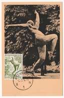 BELGIQUE => Carte Maximum - Biennale De La Sculpture - ANVERS - 1955 - 1951-1960
