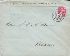 Denmark CHR. C. RAHR & Co., SCARCE Brotype IIIa KJØBENHAVN (**XI.**) 1912 Cover Brief Brotype Ia ASSENS (Arr. Cds.) - Covers & Documents