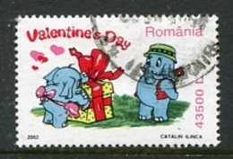 ROMANIA 2002 Valentines Day 43500 L. Used.  Michel 5640 - Oblitérés