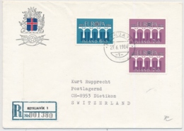 Island Europamarken R-Brief Ab Reykjavik Nach Dietikon Schweiz - Lettres & Documents